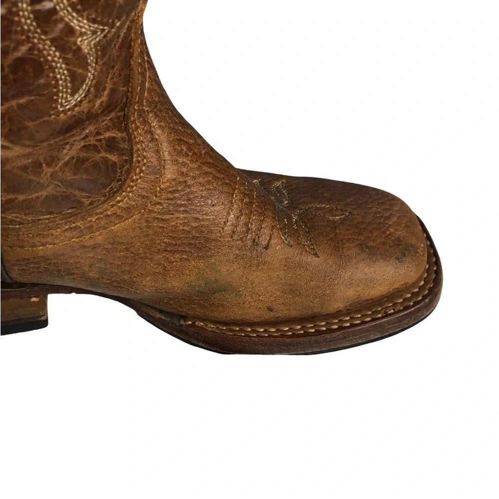 Veronica Palomino Castro kids size 13 western leather boots/035-20 2887/ brown